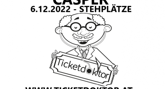 6.12.2022 - Casper "Alles war schön und nichts tat weh" Tour 2022 - Stehplatz @ Gasometer Wien 👉 INKLUSIVE TICKETDOKTOR COVID19 GARANTIE ✅ 💯 6.12.2022 - Casper "Alles war schön und nichts tat weh" Tour 2022 - Stehplatz @ Gasometer Wien 👉 INKLUSIVE TICKETDOKTOR COVID19 GARANTIE ✅ 💯